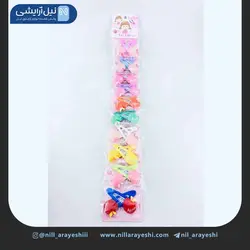 گیره مو فشاری ( تق تقی ) کارتی طرح سیب بیست عددی کد 11