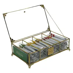 چای با جعبه شیشه‌ای لوکس 56 عددی