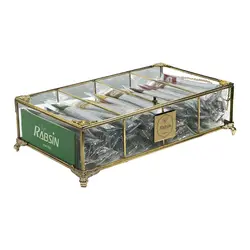 چای با جعبه شیشه‌ای لوکس 56 عددی