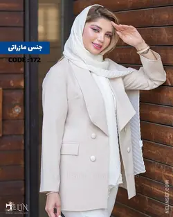 مانتو کتی مدل دلشید یقه آمریکایی جنس مازراتی کد 172