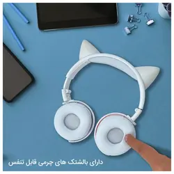 هدفون گربه ای چراغ دار بلوتوثی مدل BK3 طرح ستاره