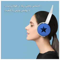 هدفون گربه ای چراغ دار بلوتوثی مدل BK3 طرح ستاره