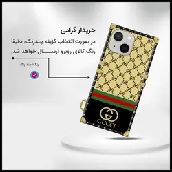 کاور مدل صندوقی طرح گوچی مناسب برای گوشی موبایل اپل  iPhone 13 Pro به همراه بند آویز