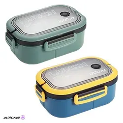 ظرف غذا همراه قاشق و چنگال دو طبقه 1200 میل لانچ باکس LUNCH BOX
