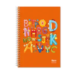 دفتر زبان چهار خط 60 برگ سیمی فانتزی الیپون طرح 4