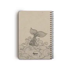 دفتر یادداشت بی خط 100برگ سیمی کرجی فانتزی الیپون طرح 1