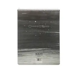 دفتر 100 برگ رحلی شطرنجی با پرفراژ s.a.m طرح 1