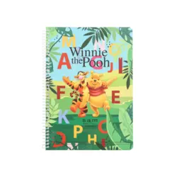 دفتر زبان دو خط 100 برگ سیمی s.a.m طرح 2