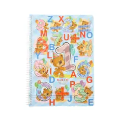 دفتر زبان دو خط 100 برگ سیمی s.a.m طرح 4