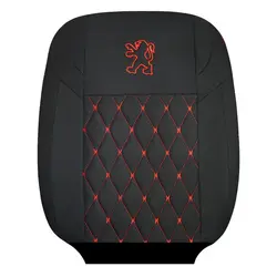 روکش صندلی مناسب پژو 206 و 207 (جودون مشکی دوخت قرمز)