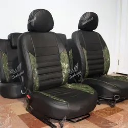 روکش صندلی خودرو پژو 206 و 207 تمام چرم خرجکار چریک ارتشی