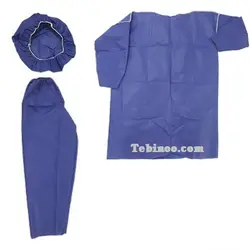 ست گان، کلاه و شلوار بیمار| فروش گان بیمار و پزشک| طبینو