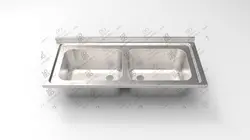سینک کامل صنعتی با رویه 150 و لگن های 60+60