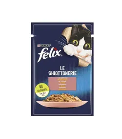 پوچ گربه بالغ فلیکس با طعم سالمون در ژله ا Felix Pouch Adult Wet Cat Food With Salmon In Jelly - رویال پت فود