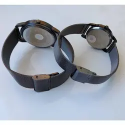 ست ساعت مچی عقربه ای زنانه و مردانه مدل بند حصیری کد 1005 - فروشگاه دالانپر