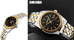 ست ساعت مچی عقربه ای زنانه و مردانه اسکمی مدل 9098 کد 04 - فروشگاه دالانپر