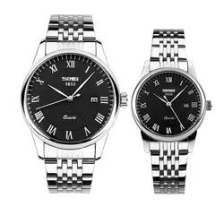 ست ساعت مچی عقربه ای زنانه و مردانه اسکمی مدل 9058B - فروشگاه دالانپر