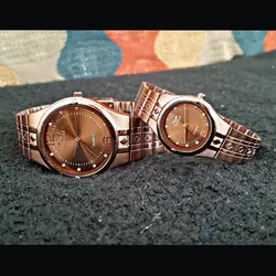 ست ساعت مچی عقربه ای زنانه و مردانه مدل ضدآب کد 01 - فروشگاه دالانپر