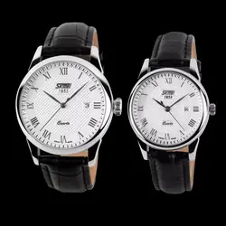 ست ساعت مچی عقربه ای زنانه و مردانه اسکمی مدل 9058BS - فروشگاه دالانپر