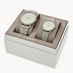 ست ساعت مچی عقربه ای زنانه و مردانه فسیل مدل Time Only - فروشگاه دالانپر