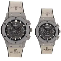 ست ساعت مچی عقربه ای زنانه و مردانه مدل HUb_کرنوگراف - فروشگاه دالانپر