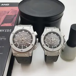 ست ساعت مچی عقربه ای زنانه و مردانه مدل HUb_کرنوگراف - فروشگاه دالانپر