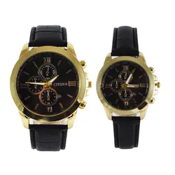 ست ساعت مچی عقربه ای زنانه و مردانه مدل چرم سه موتوره کد 223M - فروشگاه دالانپر