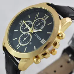 ست ساعت مچی عقربه ای زنانه و مردانه مدل چرم سه موتوره کد 223M - فروشگاه دالانپر