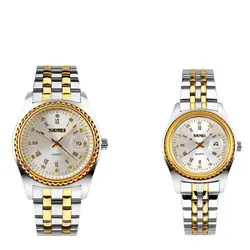 ست ساعت مچی عقربه ای زنانه و مردانه اسکمی مدل 9098 کد 02 - فروشگاه دالانپر