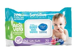 دستمال مرطوب در دار دافی مدل SENSETIVE بسته 70 عددی