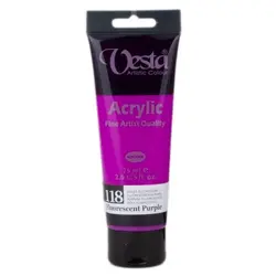 رنگ اکریلیک وستا 75 میل - بنفش فلوروسنت 118