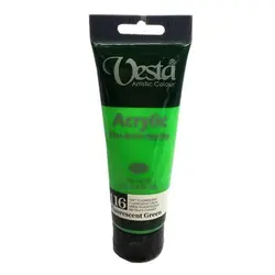 رنگ اکریلیک وستا 75 میل - سبز فلوروسنت 116