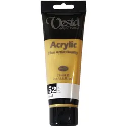 رنگ اکریلیک وستا 75 میل - طلایی 52