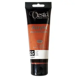 رنگ اکریلیک وستا 75 میل - مسی 55