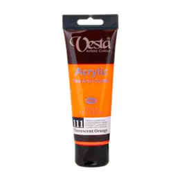 رنگ اکریلیک وستا 75 میل - نارنجی فلوروسنت 111