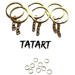 حلقه زنجیر بند کلید _ طلایی