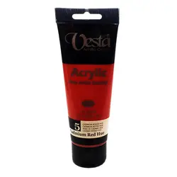 رنگ اکریلیک وستا 75 میل - قرمز 5