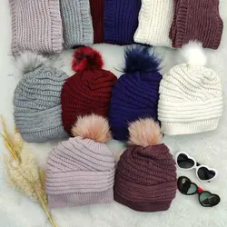 کلاه شال گردن پوم دار راه راه