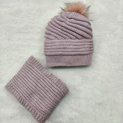 کلاه شال گردن پوم دار راه راه