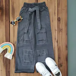 شلوار لی کارگو زاپدار