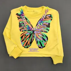 کراپ آستین بلند پروانه