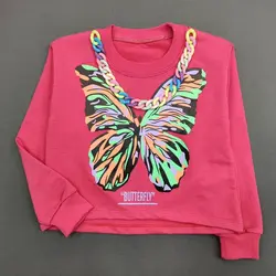 کراپ آستین بلند پروانه