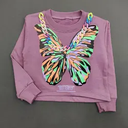 کراپ آستین بلند پروانه