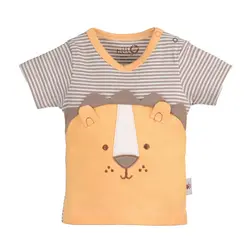 تیشرت نوزادی پسرانه نیلی مدل lion 8814