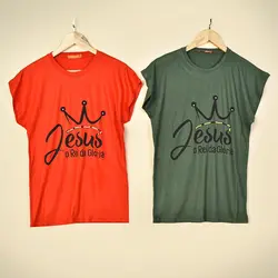 4997 - تیشرت منجوق دوزی طرح pesus بسته 10 عددی ( عمده )