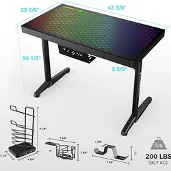 میز گیمینگ Eureka Ergonomic مدل Gaming General Series GTG-I43 - حاجی گیم مرکز فروش نقد و اقساط انواع میز و صندلی