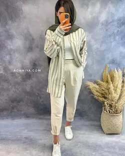 مانتو کنفی راه راه 16054