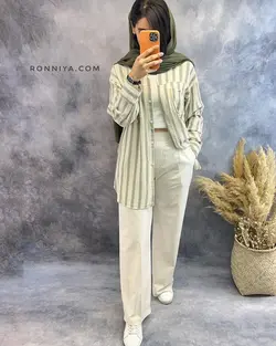 مانتو کنفی راه راه 16054