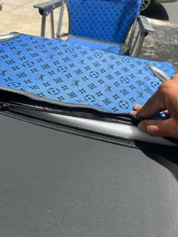 ست دو نفره صندلی مسافرتی تاشو مدل سوپرvip پلاس پارچه طرحدار و میز تاشو استراکچر درجه یک