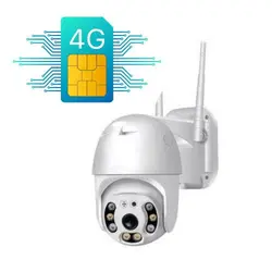دوربین مداربسته بیسیم سیم کارتی 4G چرخشی v380 - آیسان
